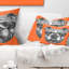 Coussin bouledogue anglais avec verres