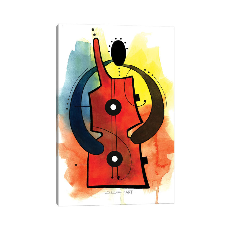 Guitar Man by Stacey Brown - Wrapped Canvas Print, 20.32 cm H x 30.48 cm W