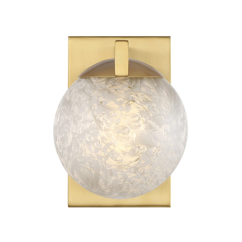 Darien 1-Light Wall Sconce in Warm Brass, Brass
