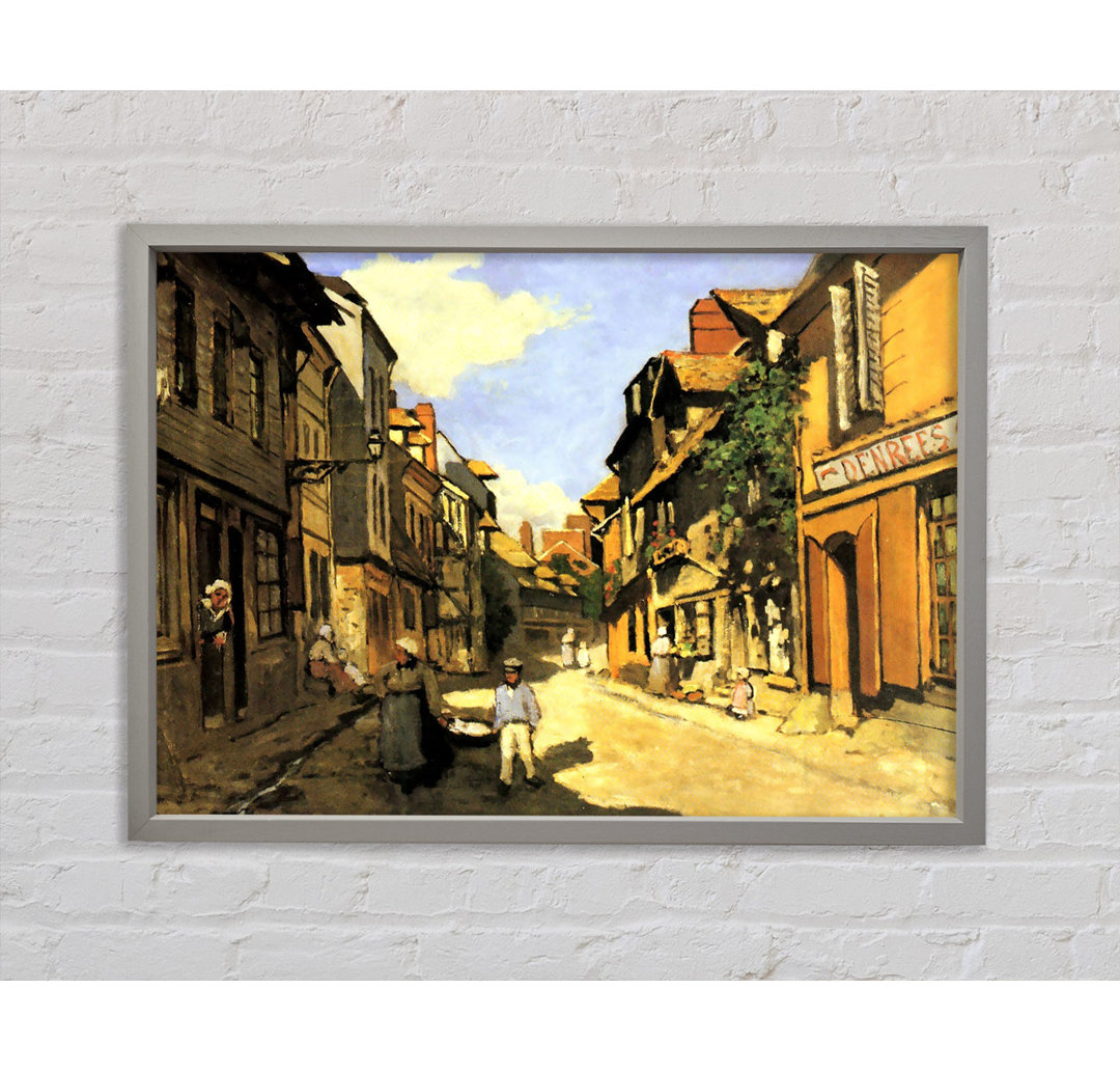 Monet Street of Bavolle 2 - Einzelner Bilderrahmen Kunstdrucke auf Leinwand