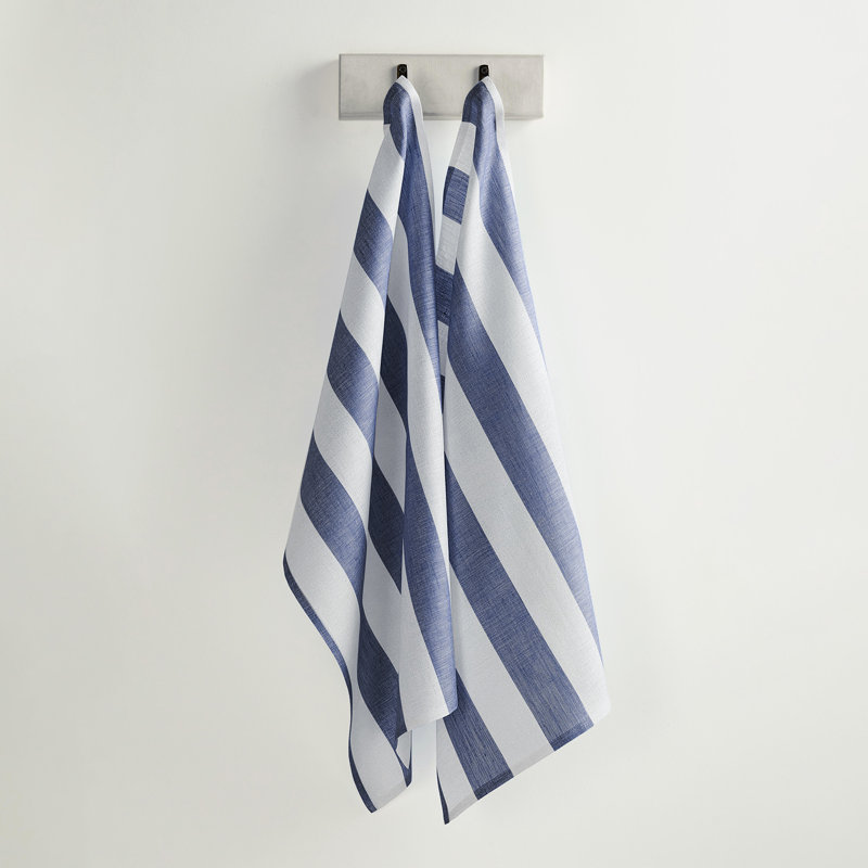 Cabana Kitchen Towel, Navy and White