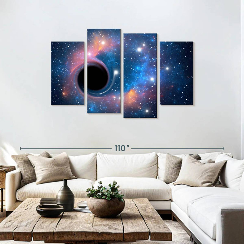 Trou noir d'Oberle dans l'espace, H 48 po x l 75 po
