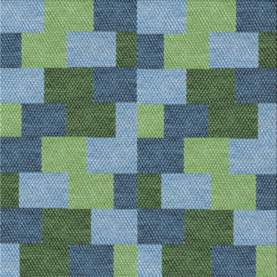 Tapis géométrique vert foncé
