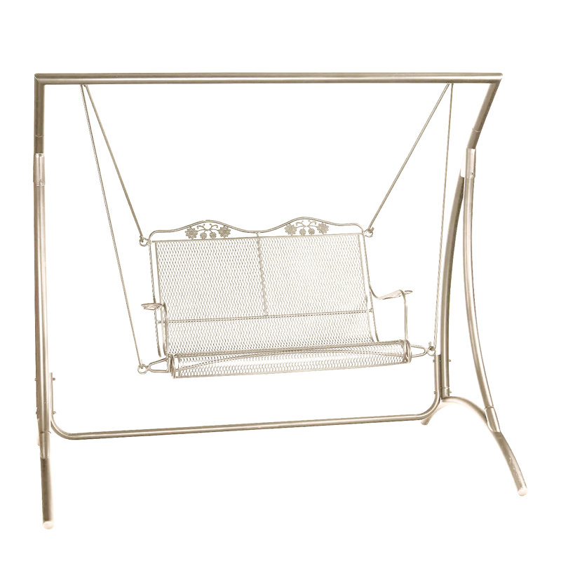 Balancelle Briarwood, Blanc patiné, Sunbrella® en gravier piqué