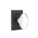 Privacy Hampton Knob with Modern Rectangular Rose