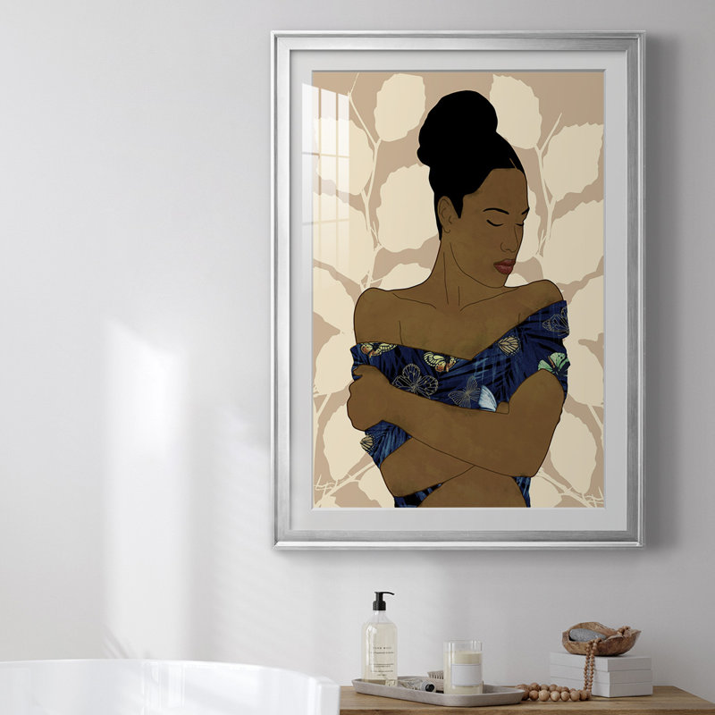 «Ethnic Beauty II» par - Impression sur, Cadre argenté, H 24,5 po x l 18,5 po x P 1 po