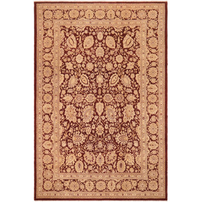 Otavious One-of-a-Kind 10'1'' x 14' 2000s Rectangle Wool Area Rug in Beige and Brown