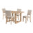 Modern 5-Piece Solid Wood Dining Table Sets For 4, Kitchen Table Set With 4 Upholstered Chairs-1340643382-1340643376
