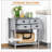 Coffee Bar Cabinet, Sideboard Buffet Cabinet, Kitchen Cabinet with 4 Drawers and Slatted Bottom Shelf for Kitchen, Living Room-51717261