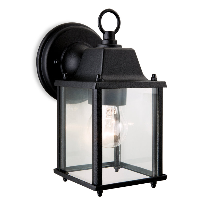 Coach 21.5cm H Outdoor Wall Lantern, Black