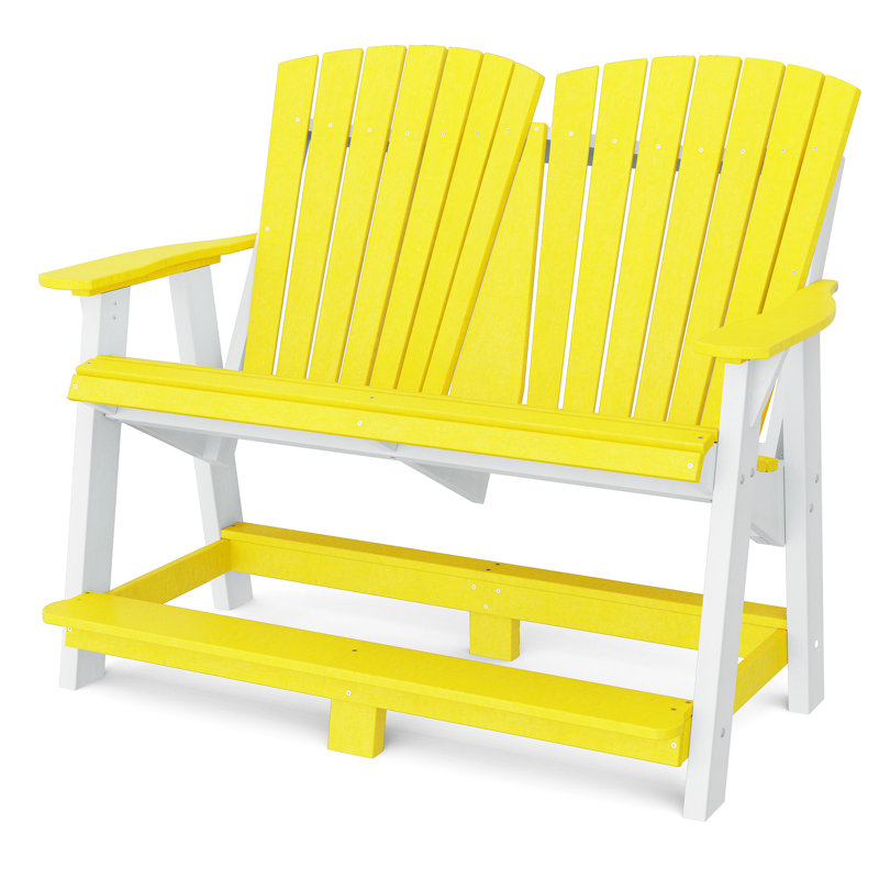 Adirondack double héritage Heritage, Jaune citron / blanc