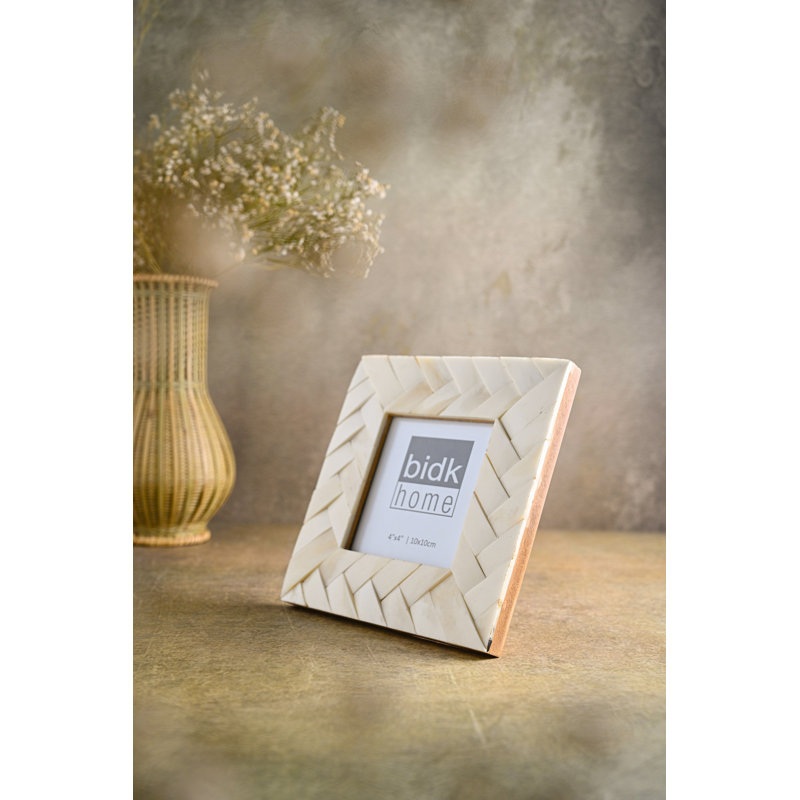 Vic Beige Bone Embossed Picture Frame