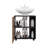 Pascuale Two Side Shelves Under Sink Cabinet With One Doors, Cut-Out Back, Compact 22 Freestanging Bathroom Storage-1629147454