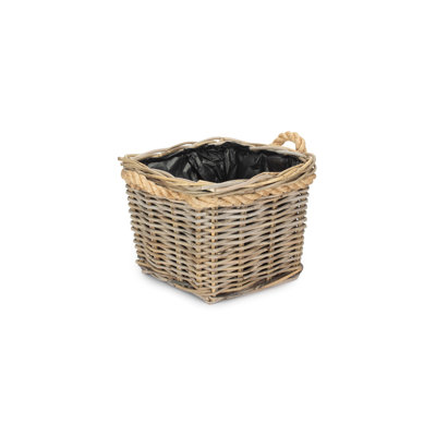  Wicker Tapered Rattan Planter with Lining