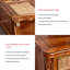 Banc de rangement brun en bois massif + bois manufacturé + rotin