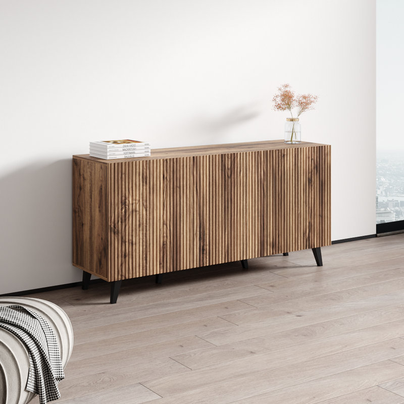 Blenda 60.2" Sideboard with Matte Finish, Oak