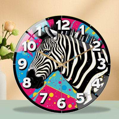 Horloge murale 12 po Zebra