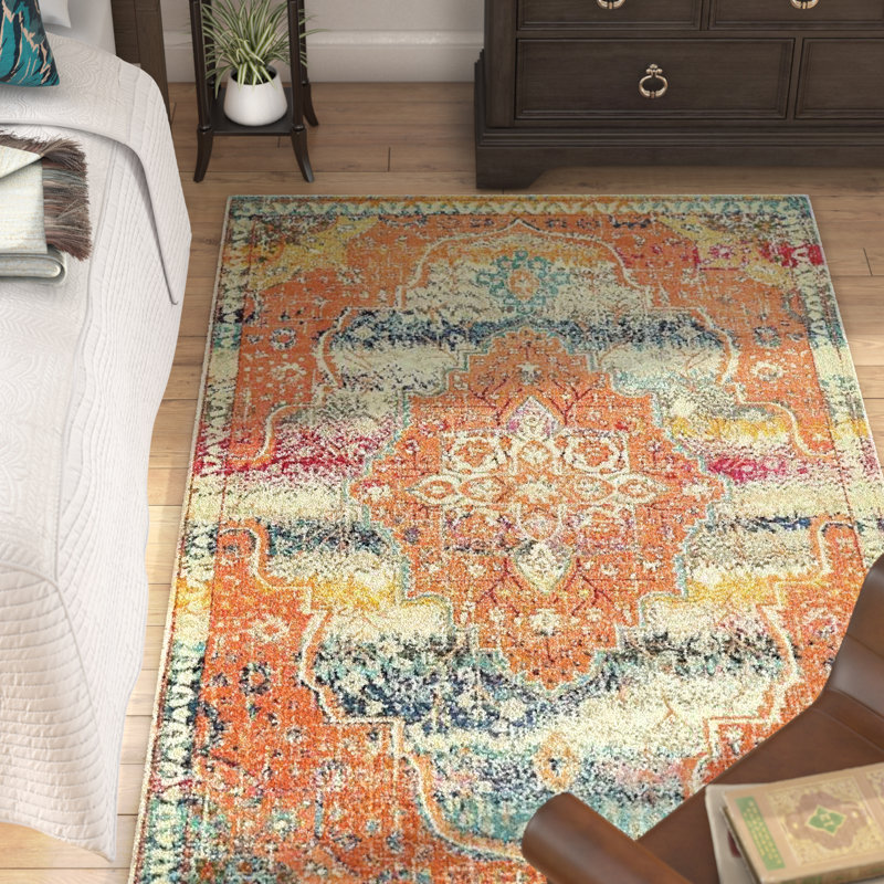 Dimonetta Washable Oriental Indoor Rug, Rectangle 9' x 12'2"