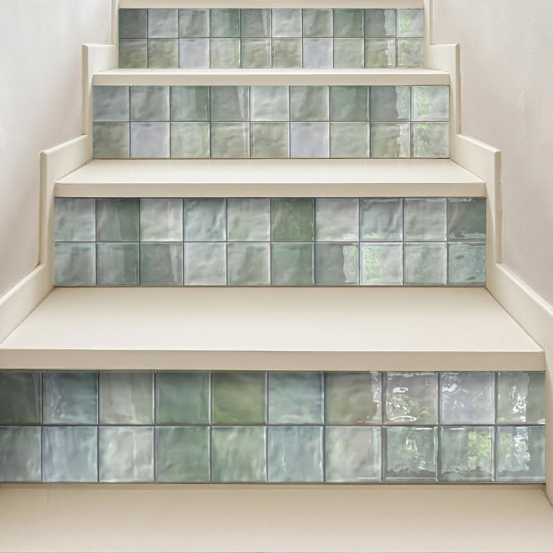 5 pièces dosseret auto-adhésif, carreaux de mur adhésif 3D - mousse de printemps, Mousse de printemps