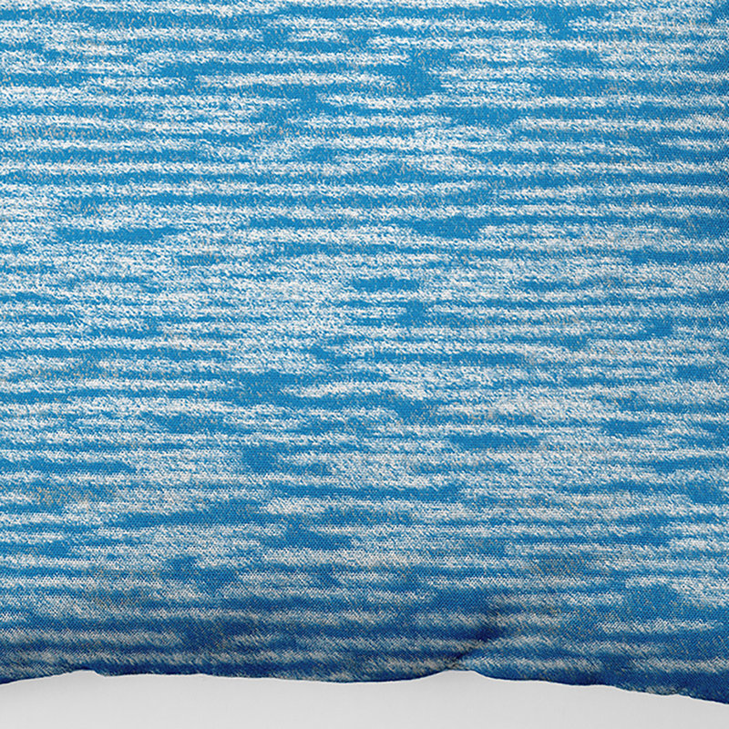 Marled Knit Print Square Pillow Cover and Insert, Yes, 16" H x 16" W, Blue