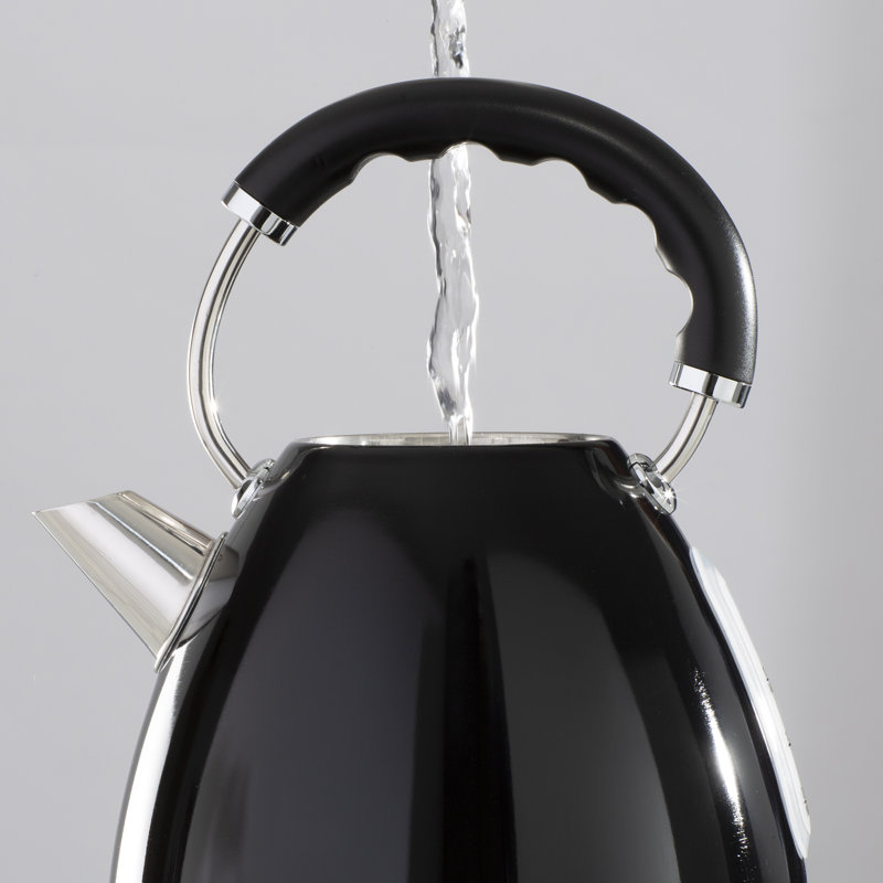 Daewoo 1.7L Stainless Steel Electric Tea Kettle, Black