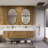 Edinger 70.8 " W Wall Mounted Wall Mounted 2 Double Single Vanity Bathroom Vanity With Acrylic Top-517148725
