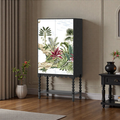Armoire de vestibule rétro d'inspiration jungle