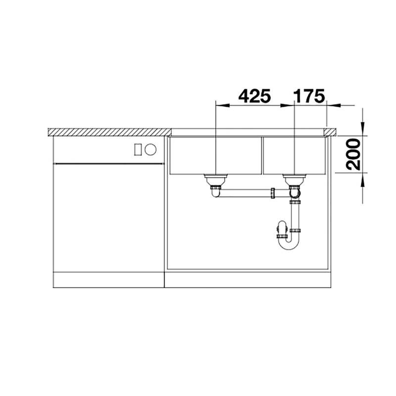 Subline 1.5 Bowl Undermount Kitchen Sink, Coffee