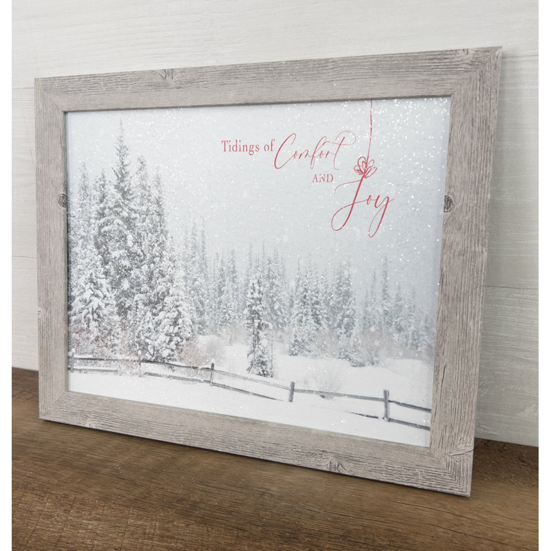 Tidings Of Comfort and Joy, neige, hiver, horizontal, H 13 po x l 16 po x P 1 po