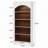 70.86" 5-Tier White & Oak Vintage Library Bookcase For Living Room, Office, Bedroom