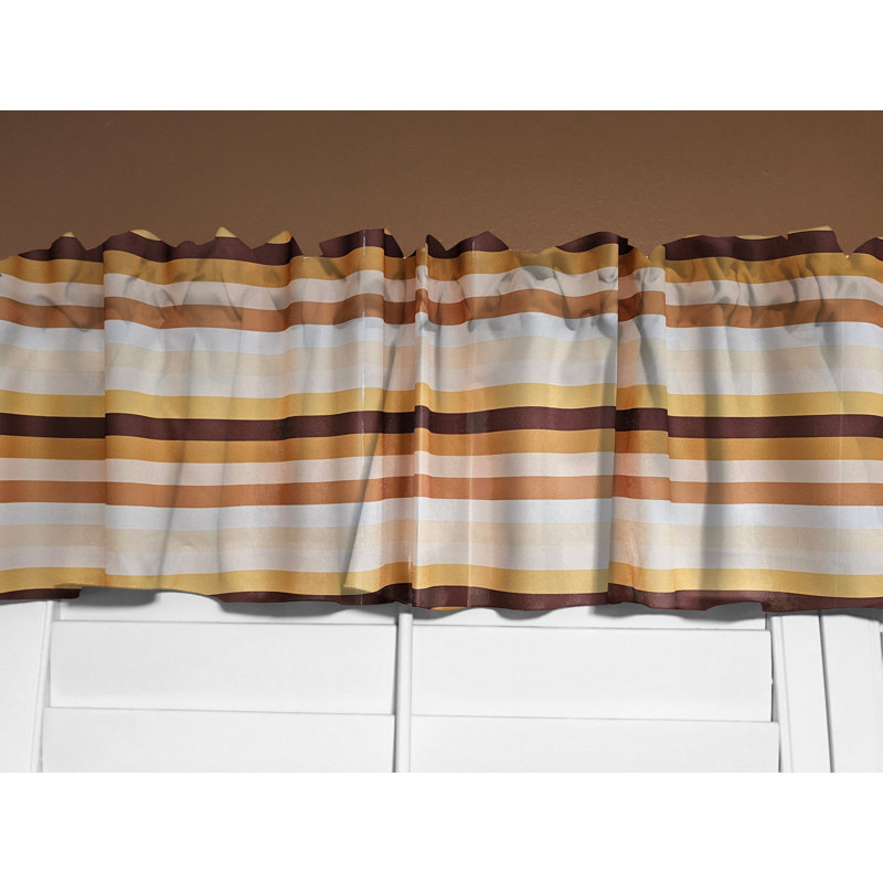 Cantonnière en polyester Popeline, L 18 po x L 58 po, Beige brun