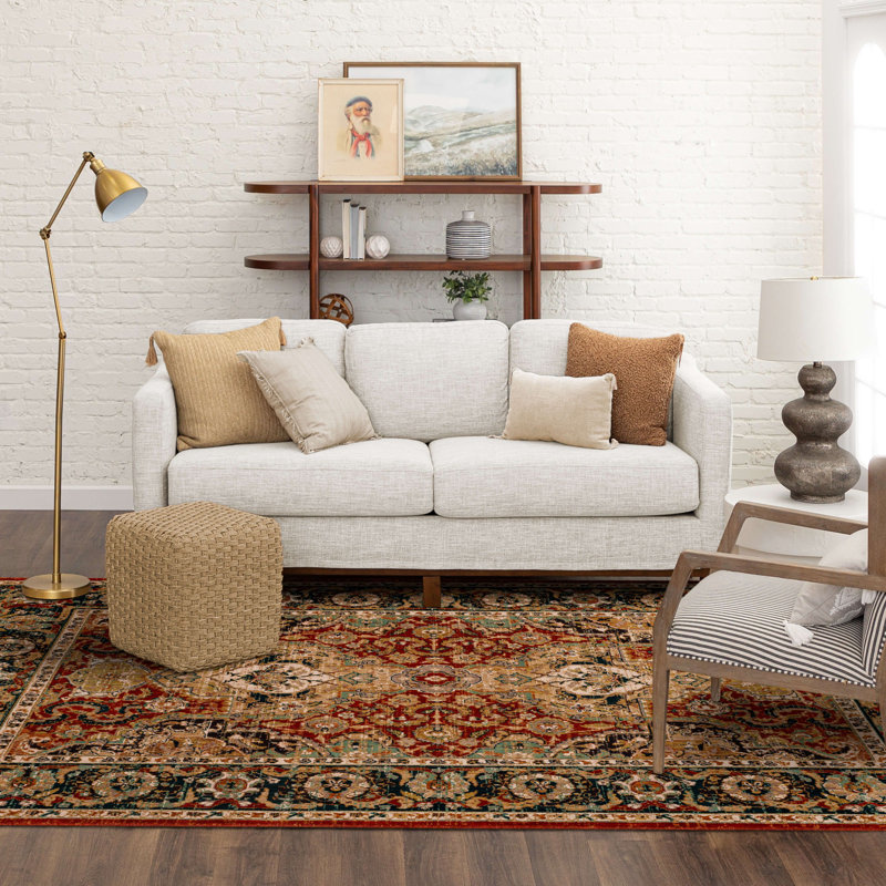 Spice Market Dhahar Plush Pile Stain/Fade Resistant Polyester Woven Ornamental Indoor Area Rug, Rectangle 8' x 11'