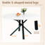 Extendable Metal Base Dining Table-129996287
