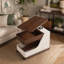 Table basse avec rangement, portable et polyvalente pour le salon, le balcon ou la chambre à coucher