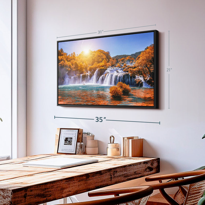 Impression sur toile Krka National Park Waterfall, H 21 po x l 31 po