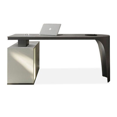 Rectangular Stone+Manufactured Wood+Stainless Steel with 3 drawers desk