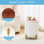 Repose-pieds rond en velours avec rangement-1554085646