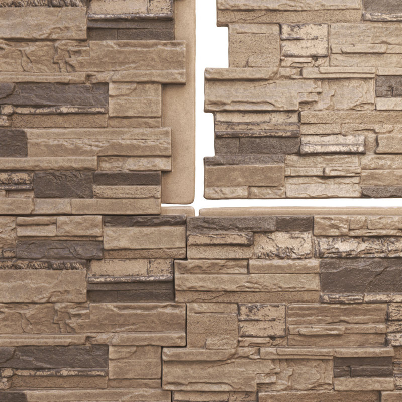 EverStone Cascade Faux Stone Panel, Smokey Ridge