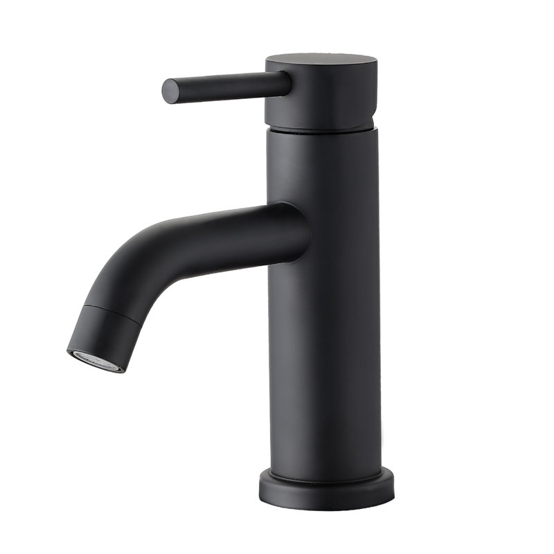 Robinet pour salle de bain à une poignée, Noir mat