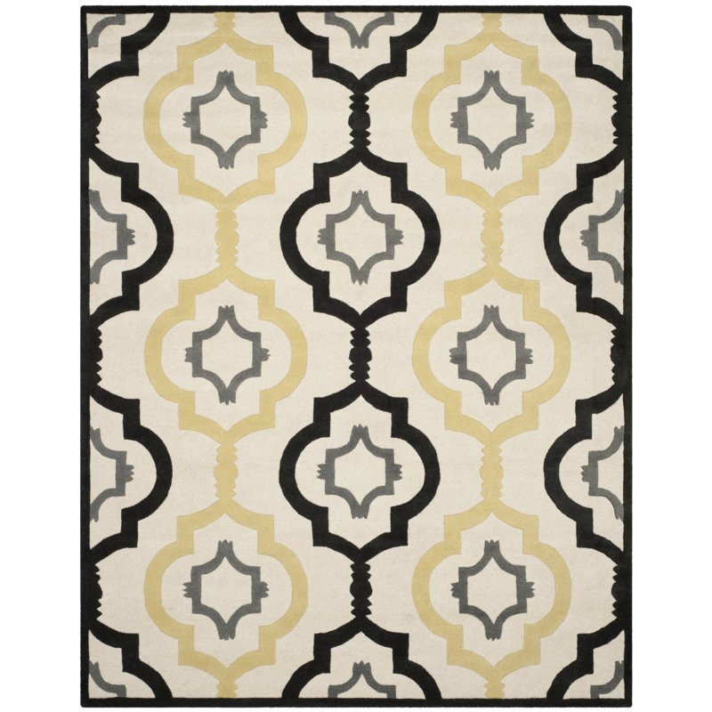 Tapis en laine touffeté à la main Carolene, Rectangle 6 pi x 9 pi