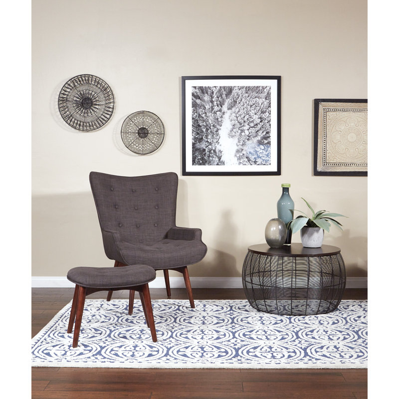 Méridienne de 19 po avec repose-pieds Westberry, 100% polyester asphalte