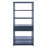 Modern Amelia Etagere Storage Bookcase – Stylish Navy Wood Bookcase with 5 Shelves & Discreet Drawer-1549272092