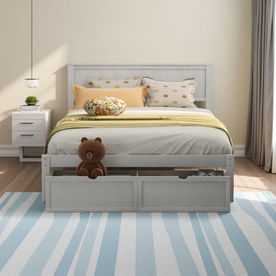 Platform Bed With Under-Bed Drawers