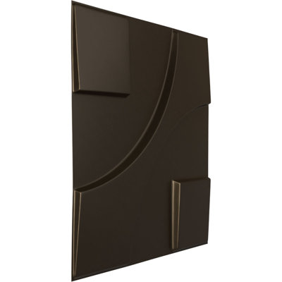 L 19 5/8 po x H 19 5/8 po Panneau mural décoratif 3D Nestor EnduraWall, bronze foncé métallique (couvre 2,67 pieds carrés)