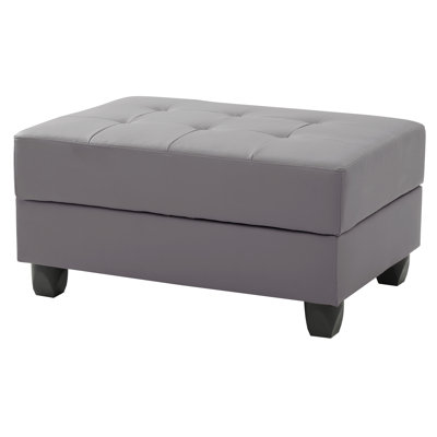 Gray Contemporary Ottoman