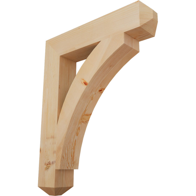 Thorton Craftsman Bracket, Douglas Fir (Smooth), 40" H x 6" W x 32" D