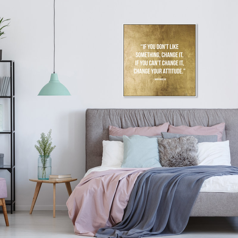 «Change It», art texturé sur toile, Cadre flottant blanc, H 30 po x l 30 po