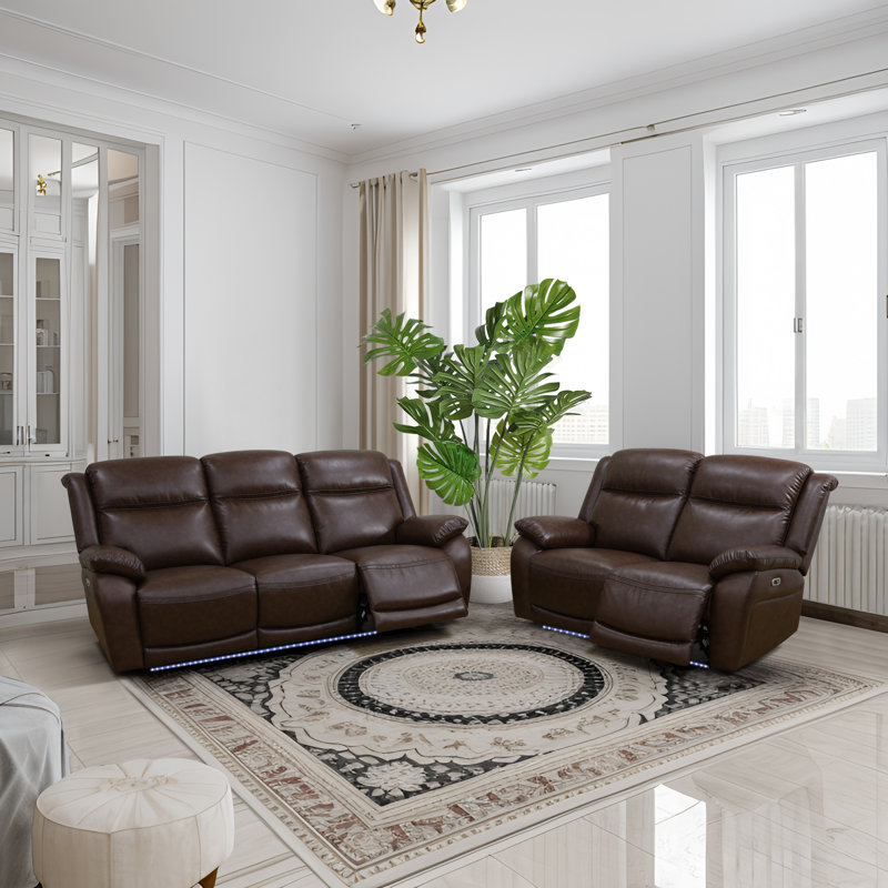 Ensemble de canapé inclinable 2 pièces Claret