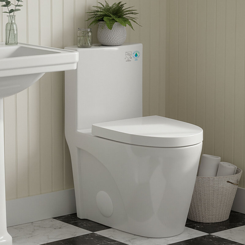Toilette allongée à double chasse, rugueuse 12 po, 1,1 / 1,6 gallon par pouce carré, économe en eau, 1000 g / m², céramique blanche robuste