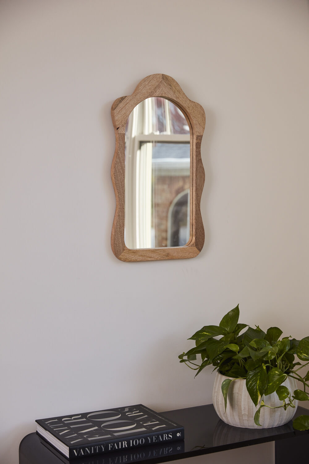 13" Mango Wood Accent Mirror